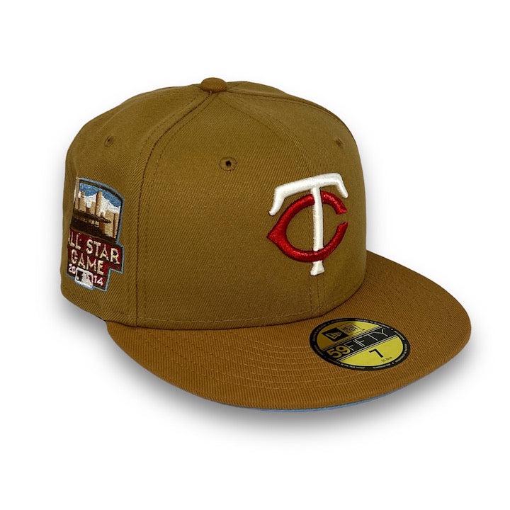 New Era Minnesota Twins '14 ASG Wheat Brown L Bronze SkyBlue 59Fifty 5950 Fitted