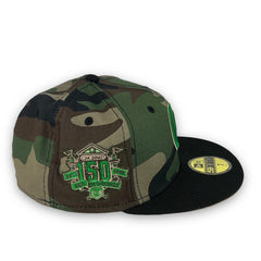 New Era Urban Jungle Reds 150th Khaki Black Brown 59Fifty 5950 Patch Fitted