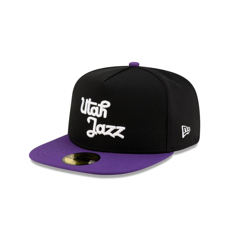 New Era Utah Jazz Dashmark Mesh Black White Purple Gray 59Fifty 5950 Fitted Hat