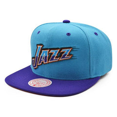 Mitchell And Ness Utah Jazz RELOAD Vice Blue Purple Copper Patch Snapback Hat