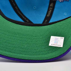 Mitchell And Ness Utah Jazz SHARKTOOTH Purple Vice Blue Green Patch Snapback Hat