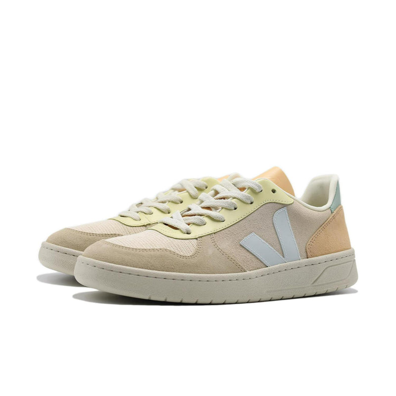 VEJA V-10 SUEDE SABLE MENTHOL Beige White Orange VX0303135BP1P0 Sneaker Shoe