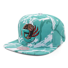 Mitchell And Ness Vancouver Grizzlies DOWN FOR ALL Teal White Gray Snapback Hat