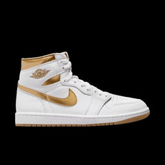 Wmns Nike AIR JORDAN 1 RETRO HIGH OG METALLIC GOLD White FD2596-107 Sneaker Shoe