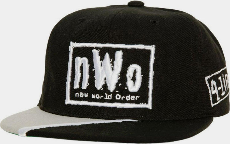 Mitchell and Ness WWE New Word Order Black White Grey Patch Snapback Cap Hat