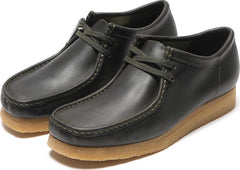 Clarks Wallabee Forest Green Leather Black Brown 26179193 MoccasinShoe Trainer