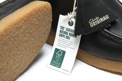 Clarks Wallabee Forest Green Leather Black Brown 26179193 MoccasinShoe Trainer