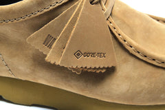 Clarks Wallabee GTX Oakmoss Nubuck Beige Brown Gold 26177731 Moccasin Shoe