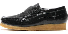 Clarks Wallabee Loafer Black Crocodile 26179970 Casual Boat Shoes