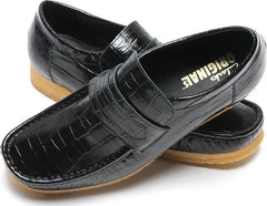 Clarks Wallabee Loafer Black Crocodile 26179970 Casual Boat Shoes