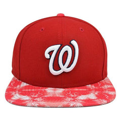 New Era Washington Nationals Red White Gray Palm 9Fifty 950 Patch Snapback Hat