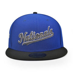 New Era Washington Nationals '19 WS Royal Black Gray 59Fifty 5950 Patch Fitted
