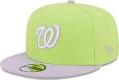 New Era Washington Nationals Lavender Green Gray Neon 9Fifty 950 Patch Snapback