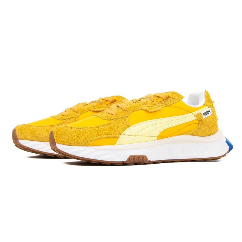 Puma Wild Rider Vintage Mineral Yellow Saffron White Blue Brown Sneaker Shoe