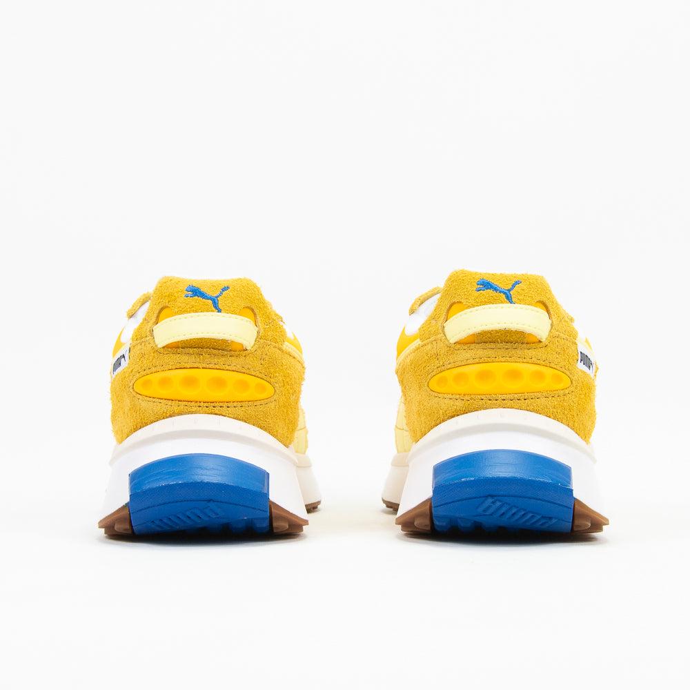 Puma Wild Rider Vintage Mineral Yellow Saffron White Blue Brown Sneaker Shoe