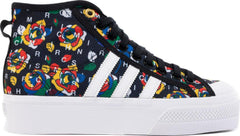 Wmns Adidas Nizza Platform Mid Black White Gum Brown GZ4304 Sneaker Shoe Trainer