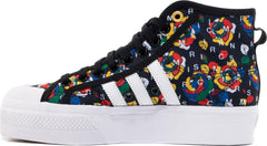 Wmns Adidas Nizza Platform Mid Black White Gum Brown GZ4304 Sneaker Shoe Trainer