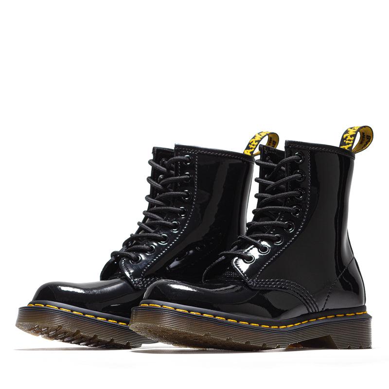Wmns Dr. Martens 1460 Black Patent Lamper Brown 11821011 Snow Rain Casual Boat