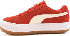WMNS Puma Suede Mayu High Risk Red White Brown 380686-08 Shoe Trainer