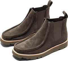 Wmns Clarks Walla Chelsea Mole Grey Suede Gold Black 26179327 Moccasins Boots