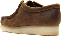Wmns Clarks Wallabee Beeswax Leather Brown Beige White 26155544 Sneaker Shoe