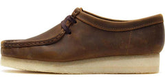 Wmns Clarks Wallabee Beeswax Leather Brown Beige White 26155544 Sneaker Shoe
