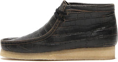 WMNS Clarks Wallabee Boot Black Crocodile Distress 26179161 Casual Boat Shoe