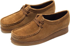 Wmns Clarks Wallabee Cola Suede Brown Beige 26168668 Moccasin Casual Shoe