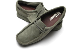 Wmns Wallabee GTX Khaki Green Gold Suede 26177865 Moccasins Boots Shoe