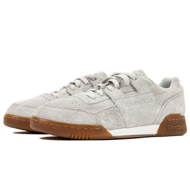 Reebok Workout Plus MU White Gum Brown Grey Sneaker Shoe Trainer
