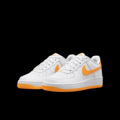 Kids Nike YOUTH AIR FORCE 1 GS UNIVERSITY GOLD White FV5948-109 Sneaker Shoe