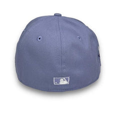 New Era NY Yankees 75th Anni Lavender White 59Fifty 5950 Patch Fitted Cap Hat