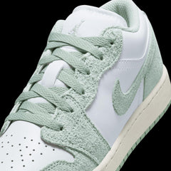Kids Nike Youth Air Jordan 1 Low Seafoam White Blue FN9137-131 Sneaker Shoe