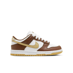 Kids Nike Dunk Youth GS WHITE METALLIC GOLD CACAO Brown Beige HM3725-171 Sneaker
