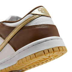 Kids Nike Dunk Youth GS WHITE METALLIC GOLD CACAO Brown Beige HM3725-171 Sneaker