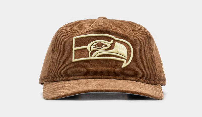 Seattle Seahawks Golfer Snapback Mens Hat (Brown/White)