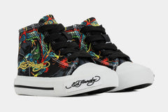 Dragon Tattoo High Top Infant Toddler Lifesyle Shoes (Black/White)