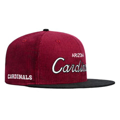 New Era 59Fifty Arizona Cardinals Script Corduroy Hat - Cardinal, Black