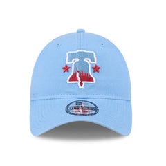 New Era 9Twenty Philadelphia Phillies City Patch Bell Strapback Hat - Light Blue