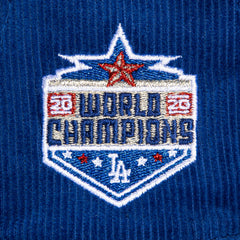 New Era 59Fifty Corduroy Los Angeles Dodgers 2020 World Series Champions Patch Upside down Hat - Royal, White