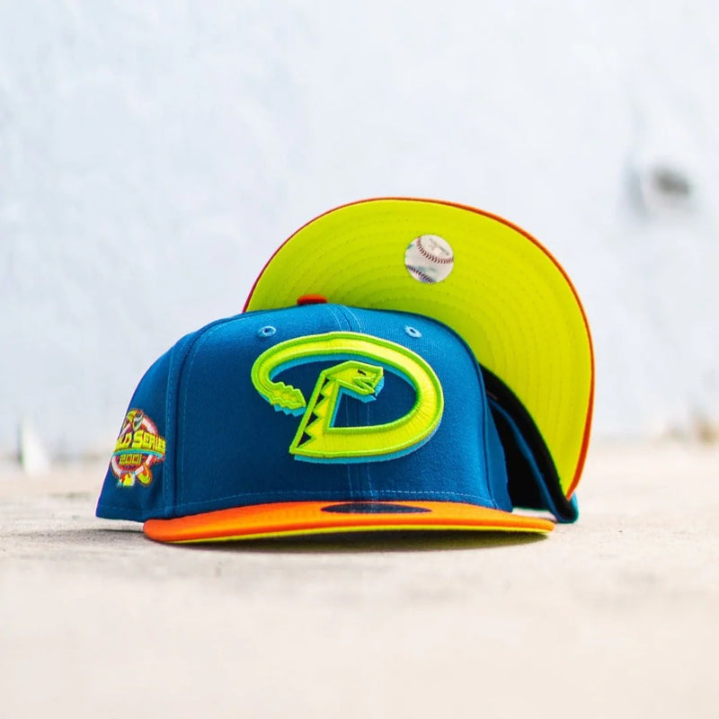 New Era Arizona Diamondbacks 2001 World Series Safety Yellow UV (Blue/Orange)