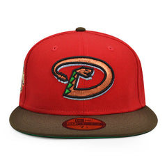 Arizona Diamondbacks 20Th Anniversary Exclusive New Era 59Fifty Fitted Hat -Scarlet/Walnut