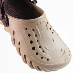 Crocs Echo Clog Latte Beige Brown 207937-2Q9 Slide Sandal Slipper