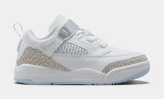 Spizike Low Preschool Lifestyle Shoes (White/Silver)