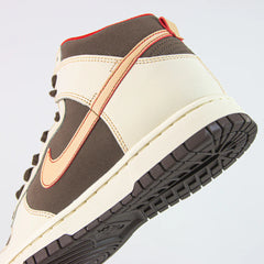 Nike Dunk Hi Retro SE Baroque Brown Sesame White Beige Red FB8892-200 Sneaker Shoe Trainer