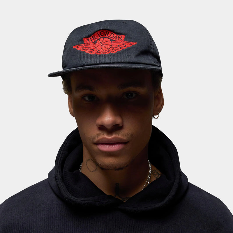 Rare Air Unstructured Washed Cap Mens Hat (Black/Red)