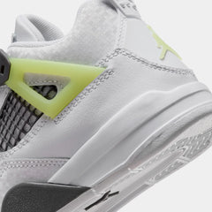 Air Jordan 4 Retro Light Lemon Twist Preschool Lifestyle Shoes (White/Light Lemon Twist/Light Graphite)
