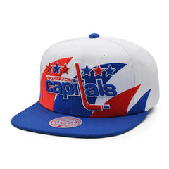 Washington Capitals NHL Mitchell & Ness SHARKTOOTH Snapback Hat - Royal/Red