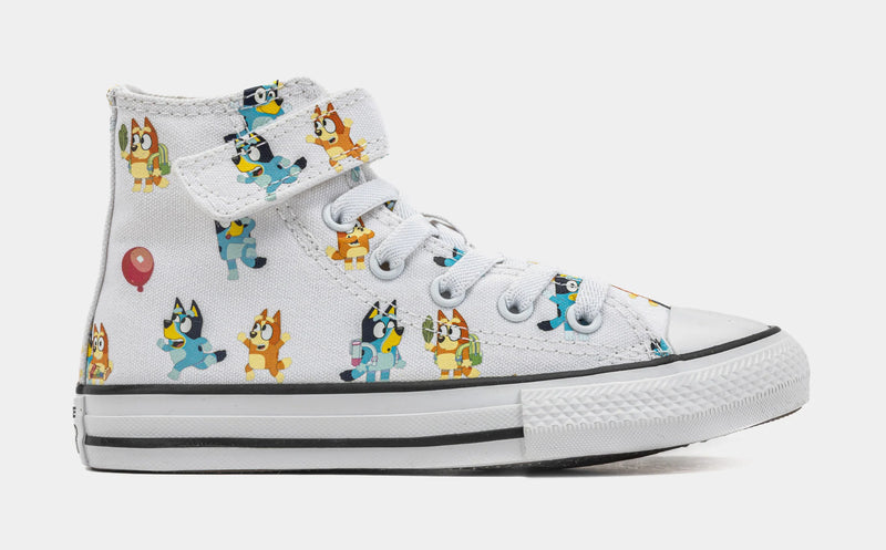 Chuck Taylor All Star Bluey & Bingo Preschool Lifestyle Shoes (White/Blue)