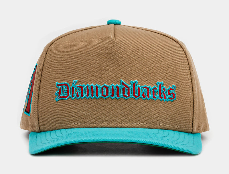 Arizona Diamondbacks Khaki 950AF Snapback Mens Hat (Khaki/Blue)
